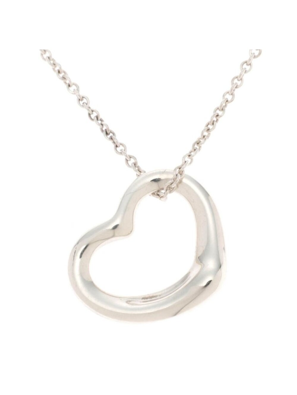 Tiffany & Co Open Heart NC Necklace Silver